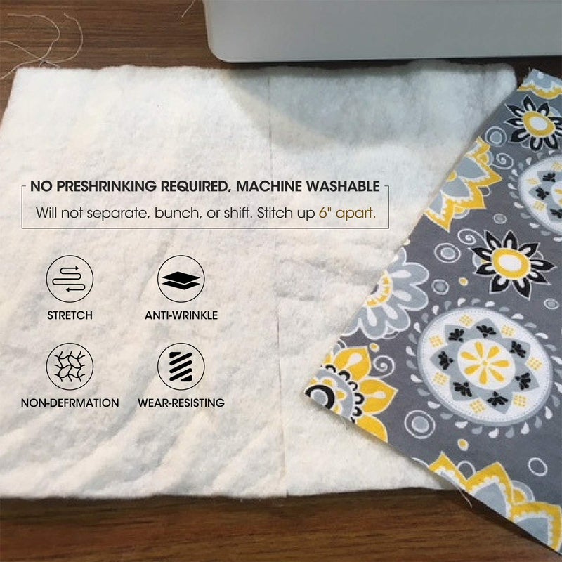 Zipcase 90 Inches X 108 Inches Queen Size Warm Soft Natural Cotton Batting for Quilts Quilting & Craft - Image 5